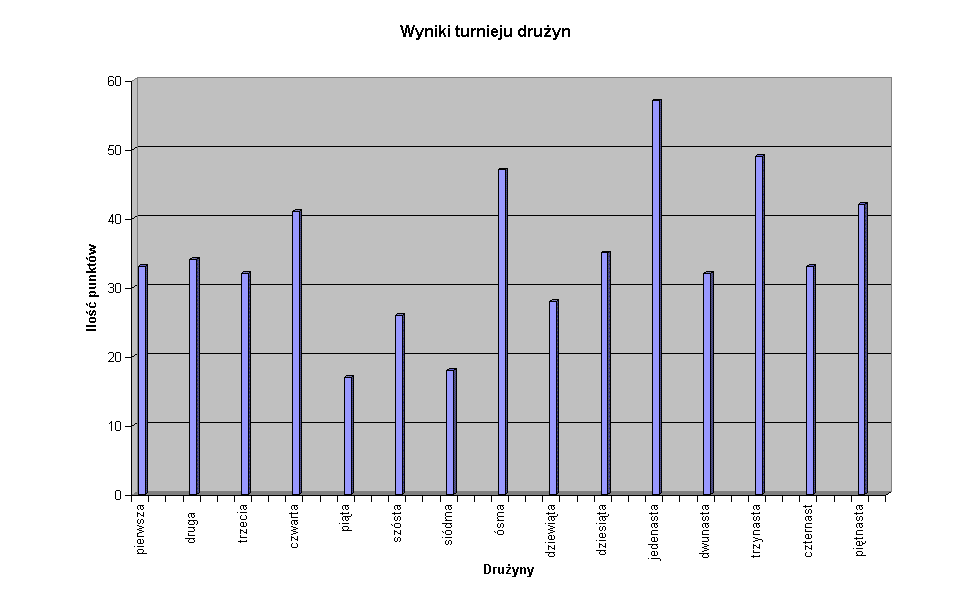 Wyniki turnieju druyn