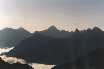 Widok na słowacki Tatry Wysokie
